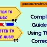 Listen to Music vs Listen to the Music