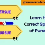 Persue or Pursue?