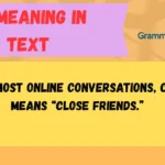 CF Meaning in Text