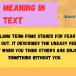 FOMO Meaning in Text