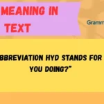 HYD Meaning in Text