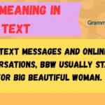 BBW Meaning in Text