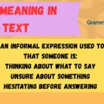 Uhm Meaning in Text